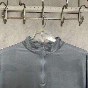 Peter Millar Sweater Men XXL Gray Camo 1/4 Zip Pullover Crown Performance Golf